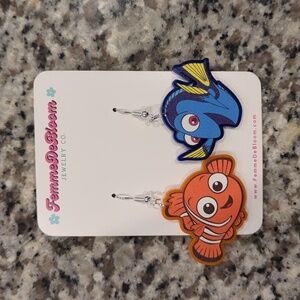 Nemo and Dory earrings on sterling silver hook